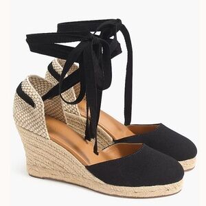 NWOT J Crew Black Espadrilles